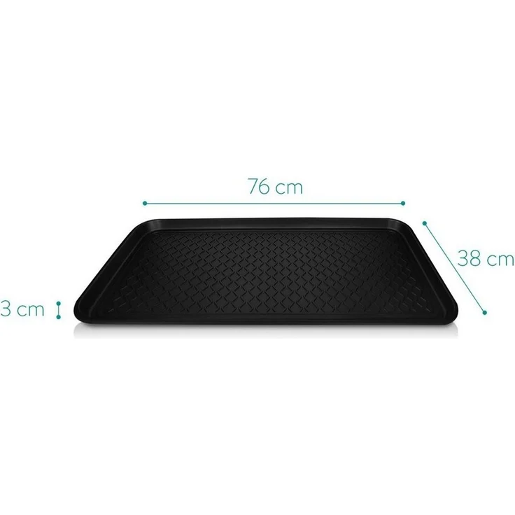 Navaris Schuhregal XL Schuhmatte Abtropfmatte 76x38x3cm Schuhablage Schuhabtropfschale, 1-tlg, Schuhwanne erhöhter Rand Schuhschale Schuhtablett Schuhunterlage – Bild 3