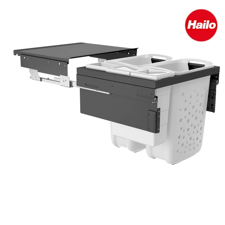 Hailo Wäschesammler 3270831 Laundry Carrier 60 LC Slide SC 80 Liter – Bild 2