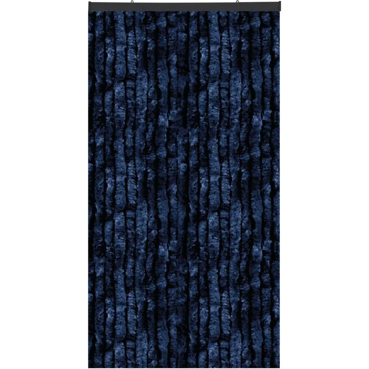 Flauschvorhang in Sondergröße - Türvorhang Breite: 100cm - Länge: 250cm, Dunkelblau