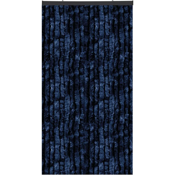Flauschvorhang in Sondergröße - Türvorhang Breite: 100cm - Länge: 250cm, Dunkelblau – Bild 1