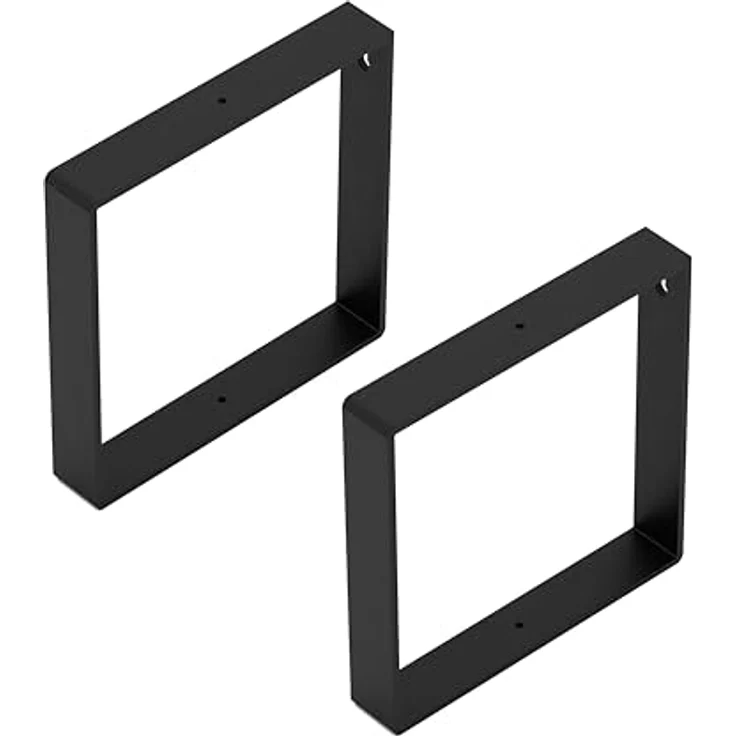 Alberts Regalträger, Schwarz, Metall, 3x18x18 cm, für Wandregale im Wohnzimmer – Bild 1