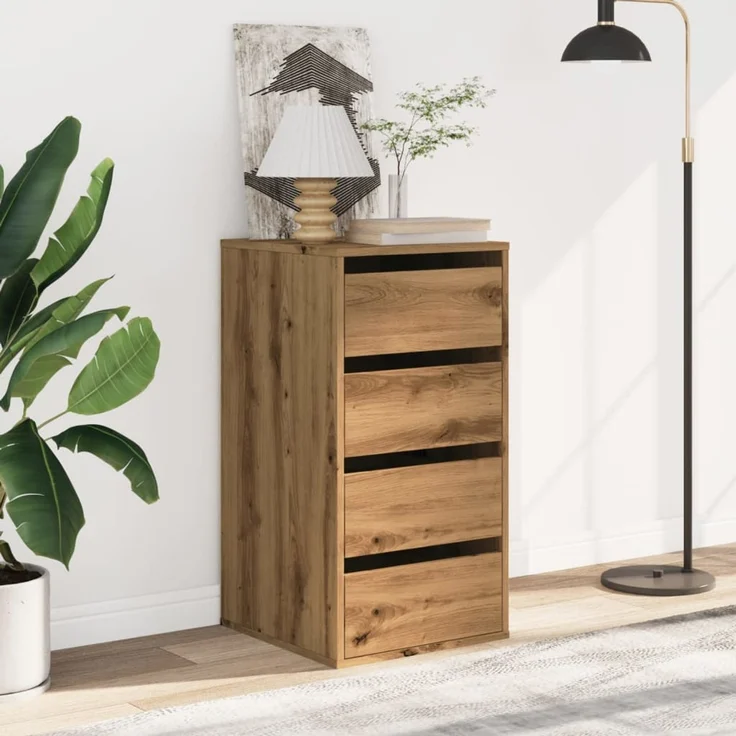 vidaXL Kommode Artisan-Eiche 40x41x76 cm Holzwerkstoff 852869 – Bild 3