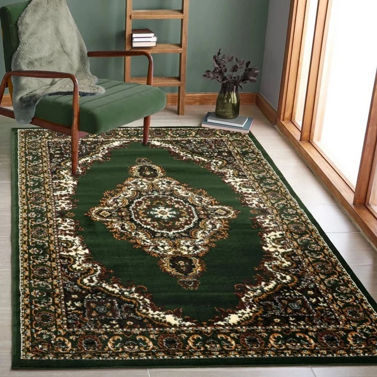 Vimoda Orientteppich Klassich Orientalisch Vintage Wohnzimmerteppich, rechteckig, Höhe: 6 mm, mit Kunstvollem, Klassisch, mit Bordüre, Läufer Wohnzimmer – Bild 1