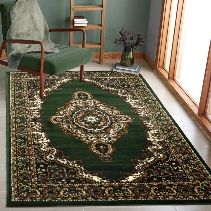 Vimoda Orientteppich Klassich Orientalisch Vintage Wohnzimmerteppich, rechteckig, Höhe: 6 mm, mit Kunstvollem, Klassisch, mit Bordüre, Läufer Wohnzimmer