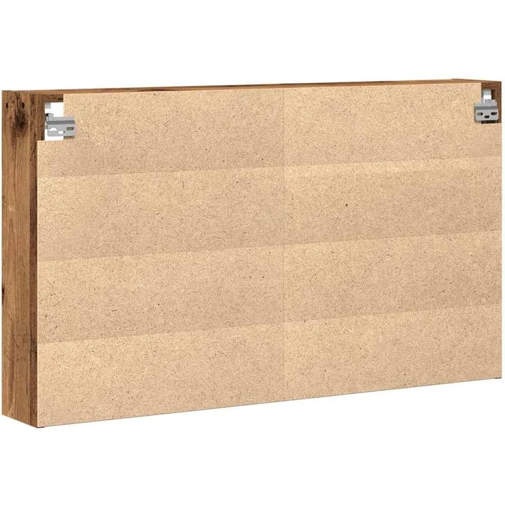 vidaXL Vitrine mit Regal Altholz 100 x 15 x 58 cm Holzwerkstoff 873904 – Bild 6