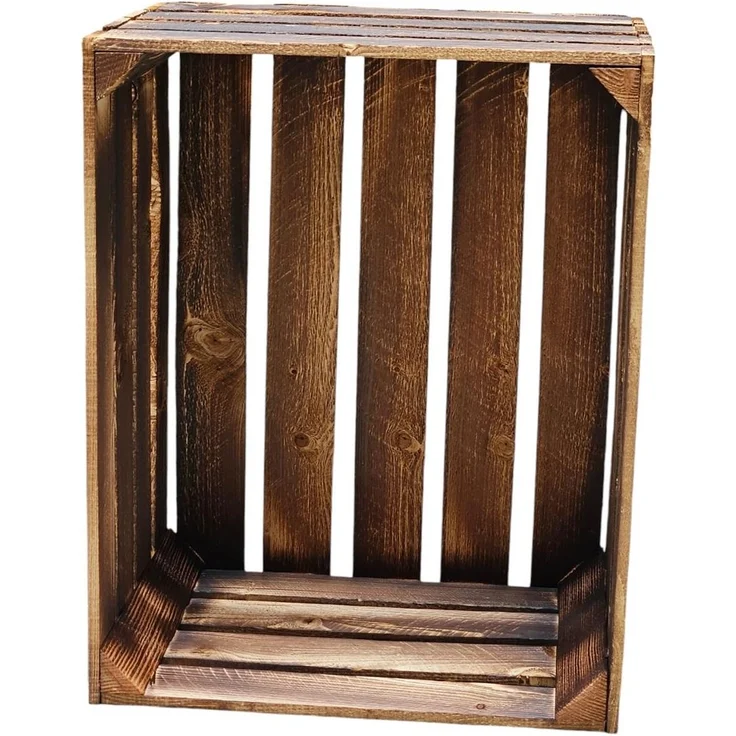 Obstkisten Geflammt Neu Dunkel 50 x 40 x 30cm 3 X – Bild 9