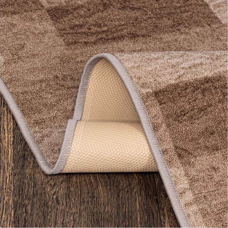 Mazovia Läufer Läufer Teppichläufer Brücke - Vorzimmer Küche - Beige, 67 x 100 cm, Kurzflor, Rutschfest, Meterware, Verschiedene Größen – Bild 3