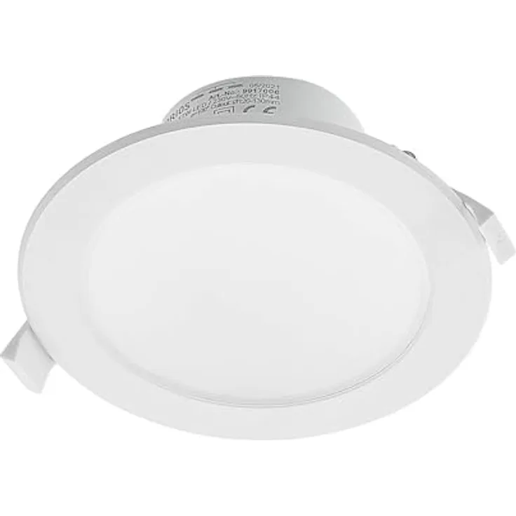 PRIOS LED Rida, moderne Badezimmerleuchte in Weiß aus Aluminium, 1-flammig, inklusive Schalter und Leuchtmittel