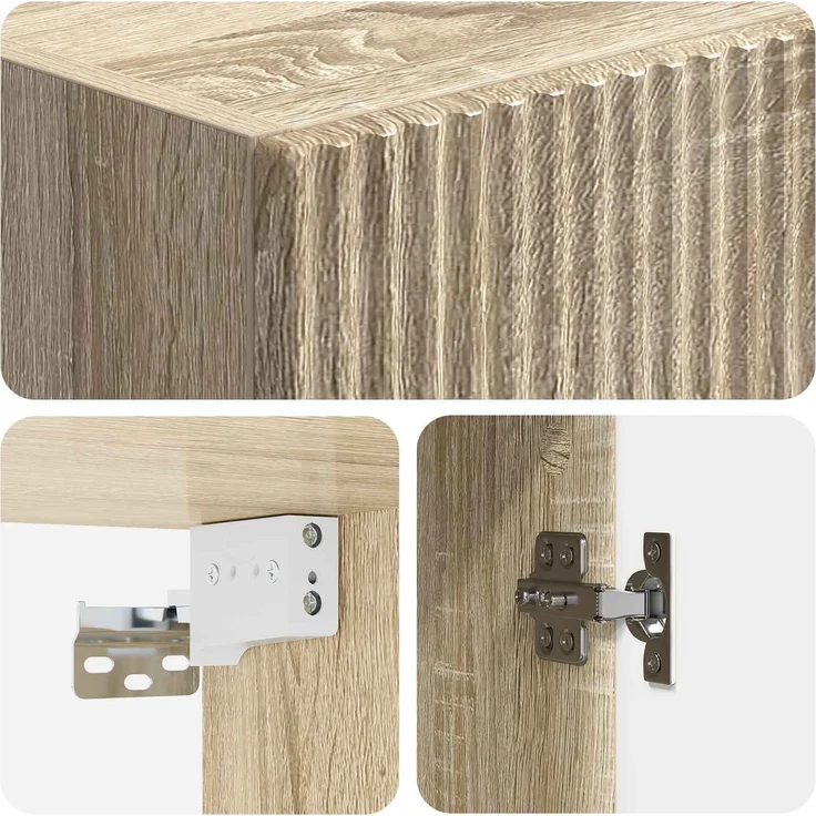 vidaXL Schrankset 2 pcs Sonoma-Eiche Holzwerkstoff 3416792 – Bild 7