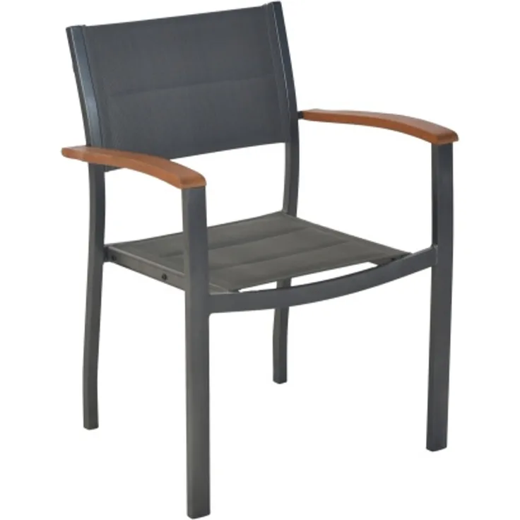 Patras Gartensessel, stapelbar, gepolstert, 2er Set