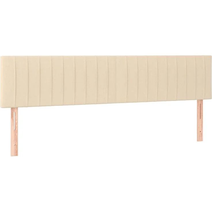 vidaXL Kopfteile 2 Stk. Creme 100 x 5 x 78/88 cm Stoff 346289 – Bild 2