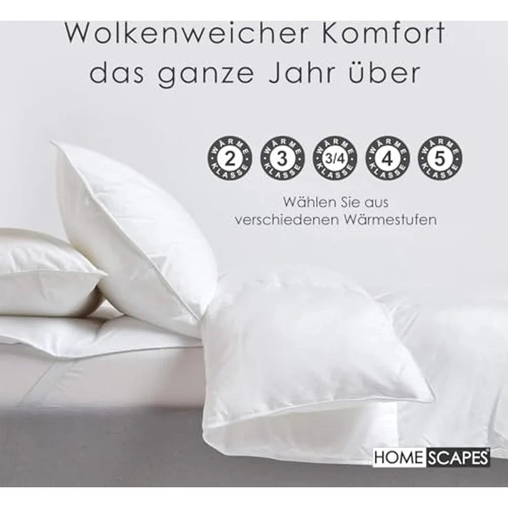 Homescapes Microfaserbettdecke Winterdecke 135x200 cm – Super-Mikrofaser Bettdecke, Wärmeklasse 4, Füllung: 100 % Polyester (Super-Mikrofaser) – Bild 7