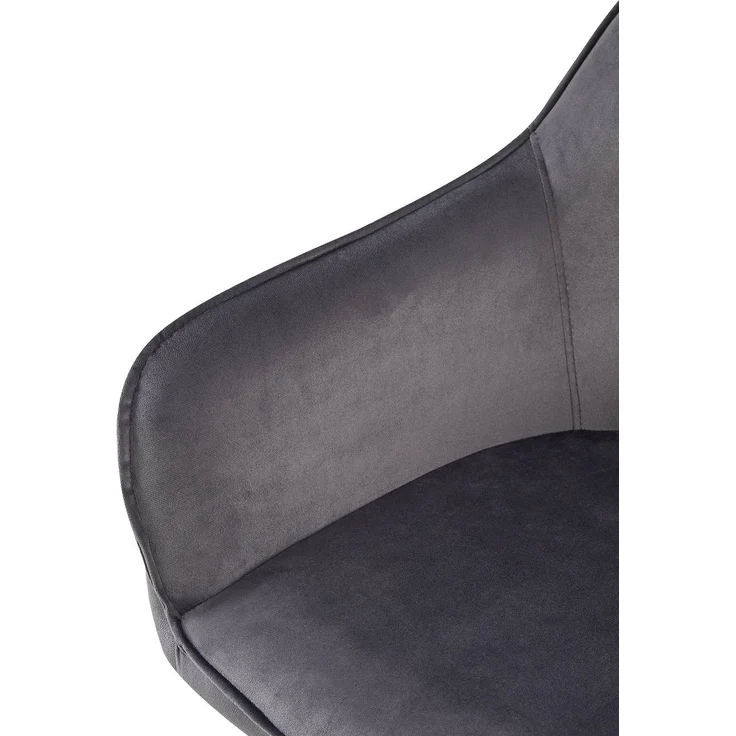 2er Set Esszimmerstuhl GENIM - Samt Dunkelgrau 60x60x84 cm | Essstühle Esszimmerstühle Küchenstühle Wohnzimmerstühle – Bild 6