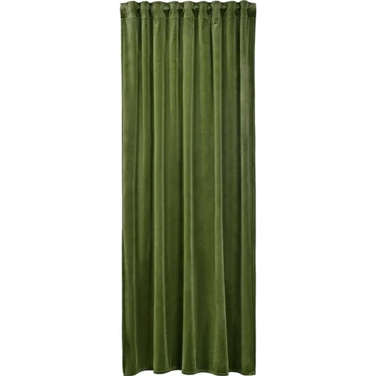 Gözze Vorhang Verdeckter Schlaufenschal MAGNUM, 135 x 245 cm, verdeckte Schlaufen, halbtransparent, Polyester, Tannengrün, Samtoptik – Bild 4
