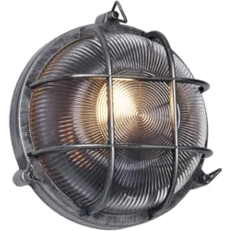 Qazqa Außen-Wandleuchte Nautica, ohne Leuchtmittel, Warmweiß, QAZQA Außen Wand­leuchte, e27, Silber, Aluminium, Industrie – Bild 1