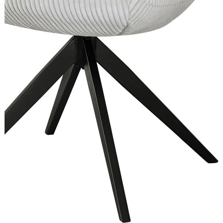 B&D home Polsterstuhl ARVIT (1 St), modern, drehbares Metallgestell, Cord, mit Armlehnen – Bild 9