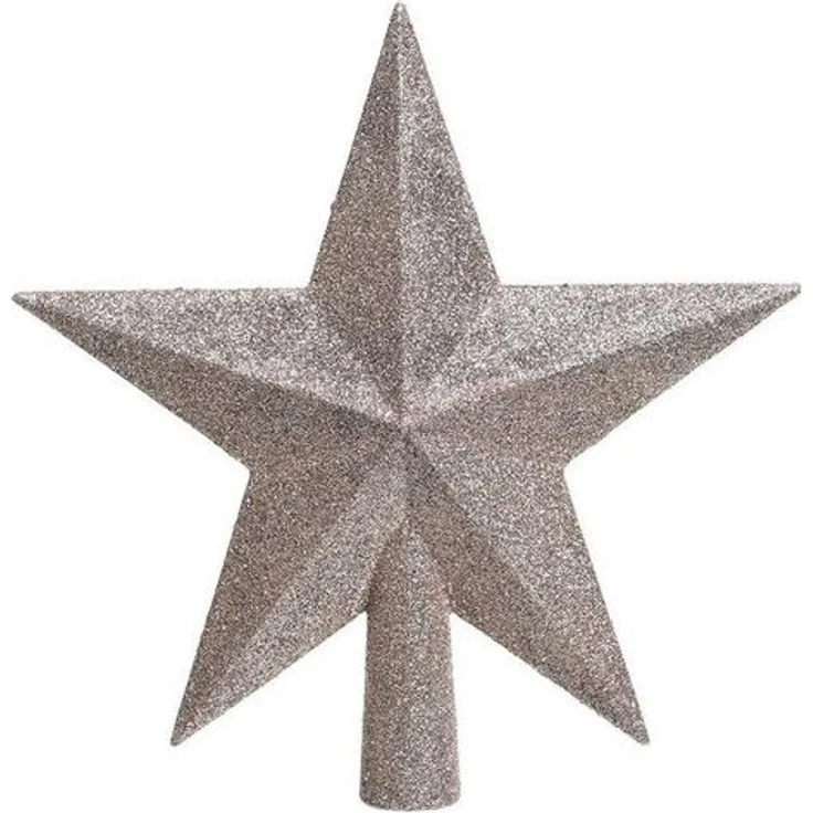 Kaemingk Christbaumspitze, Christbaumspitze Stern mit Glitzer 19cm Kunststoff, rosa – Bild 2