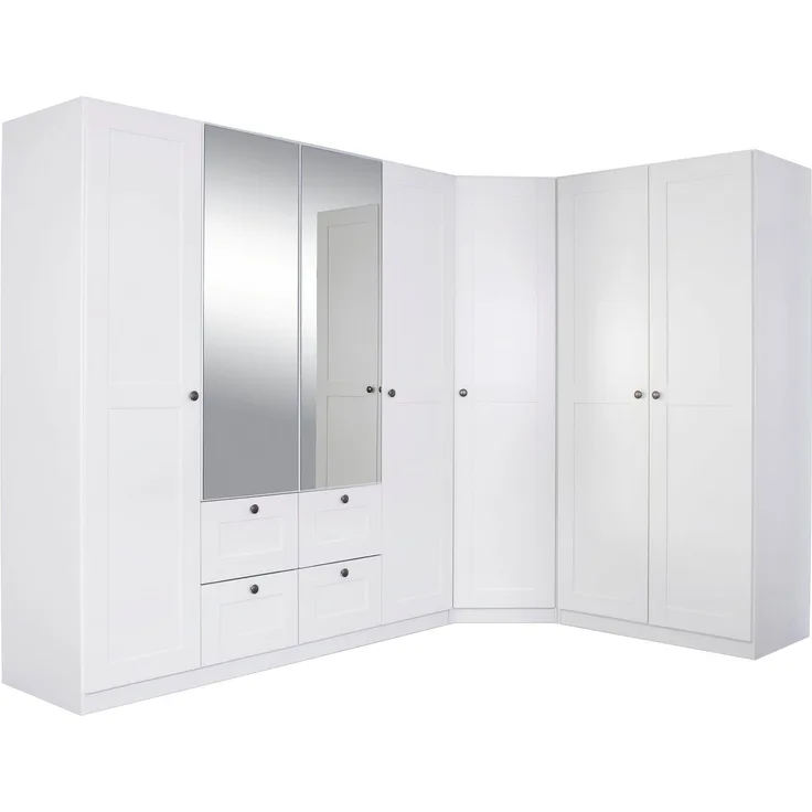 rauch Schrank-Set Skagen, (3-St), Eckschrank, 2- und 4-trg. Schrank mit Schubkästen und Spiegel