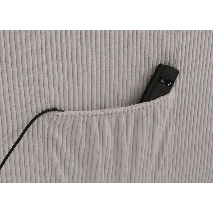 Fernsehsessel HWC-K62, Relaxsessel TV-Sessel Liege, Liegefunktion Aufstehhilfe, Metall Stofff/Textil Cord ~ hellgrau – Bild 7