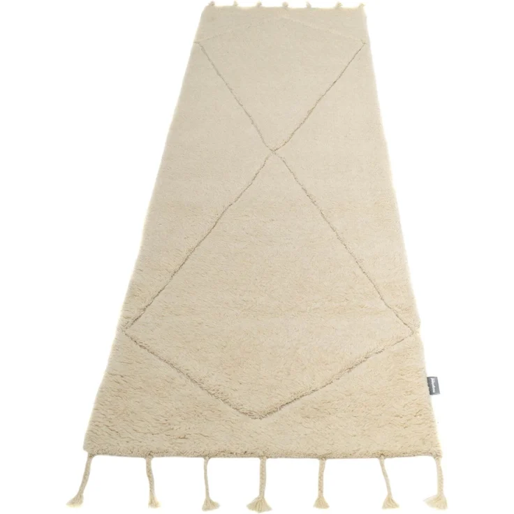 Wollteppich - Berber Whispers 300x80 cm - creme - läufer – Bild 3