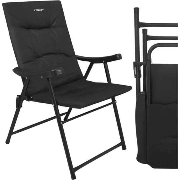 Trizand Campingstuhl Klapp-Angelstuhl Strandstuhl (Spar-Set, 1 St), Verstärkungsstreifen am Sitz sorgt für maximale Stabilität