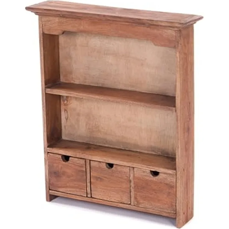 DESIGN DELIGHTS Wandregal LANDHAUS WANDREGAL "ADELIA", 60 cm, Altholz massiv Holz, Küchenregal