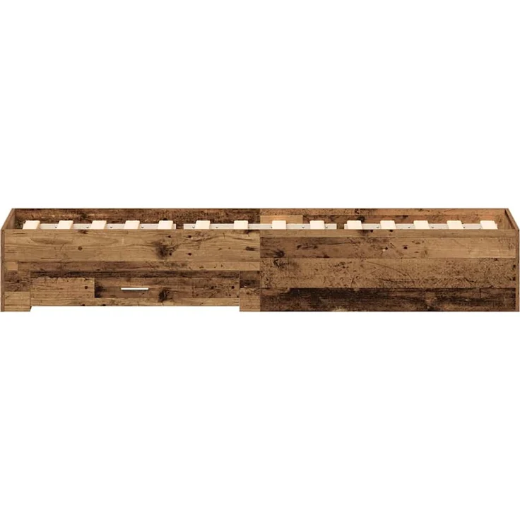 vidaXL Bettrahmen mit Schubladen Altholz 90 x 200 cm Holzwerkstoff 3333987 – Bild 6