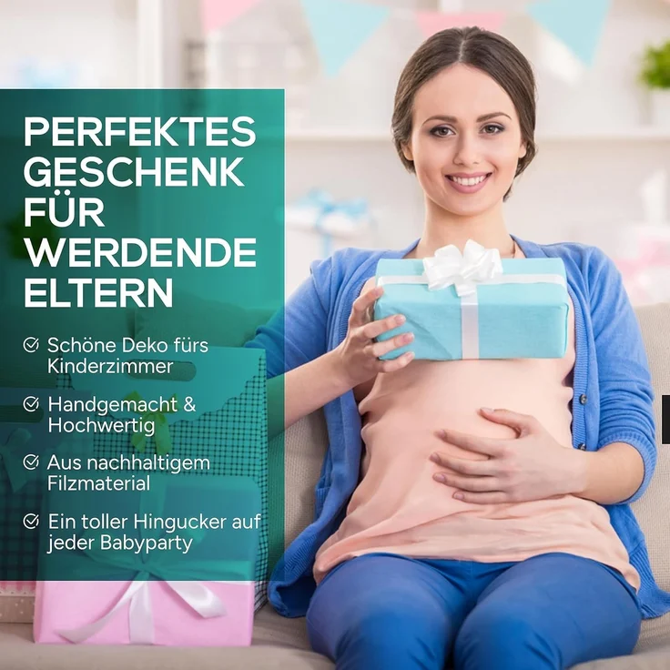 wortek Babymöbel-Set Baby Mobile Windspiel zum Aufhängen Dinos, (Set, 1-tlg, Kinderbett, Wickelkommode, Decke Kinderzimmer), Babymobile Bettglocke Babyzimmer Bett Baby Windspiel – Bild 7