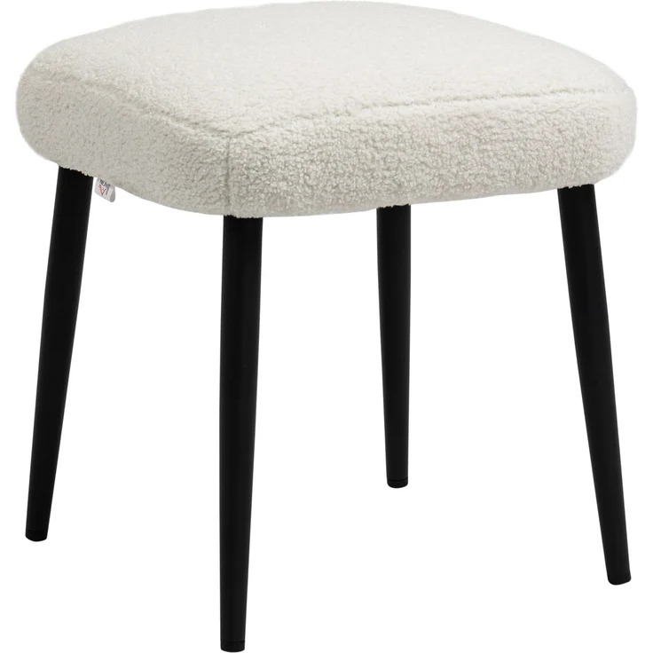 Hocker 42 x 42 x 47 cm, Polyester in Kaschmir-Optik, Stahlbeine, 1 Stück – Bild 2