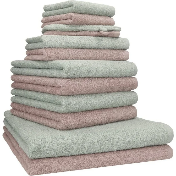 Betz Handtuch Set Berlin 12-teilig - 2 Duschtücher 70×140 cm, 4 Handtücher 50×100 cm, Baumwolle (Set, 12-St), Gästetücher 30×50 cm, 2 Seiftücher 30×30 cm, 2 Waschhandschuhe – Bild 5