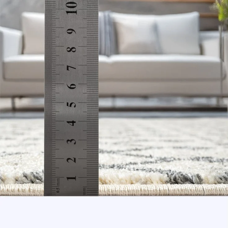 Sanat Teppich Boho 8203, rund, Höhe: 10 mm, Kurzflor, robust, Boho, Scandic, für Fussbodenheizung geeignet – Bild 3