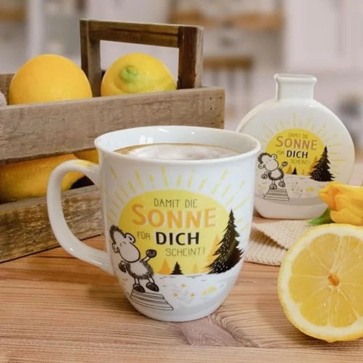 Tasse Kaffetasse Kaffeebecher Teetasse 40cl Sheepworld Motiv Sonne 47547 – Bild 3