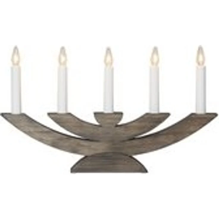 Fensterleuchter ''Navida'', 5-flammig, Holz,Farbe: braun, 42x24cm, 3W, 230V – Bild 5