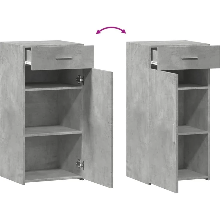 vidaXL Sideboard Betongrau 45x42,5x93 cm Holzwerkstoff 846288 – Bild 7
