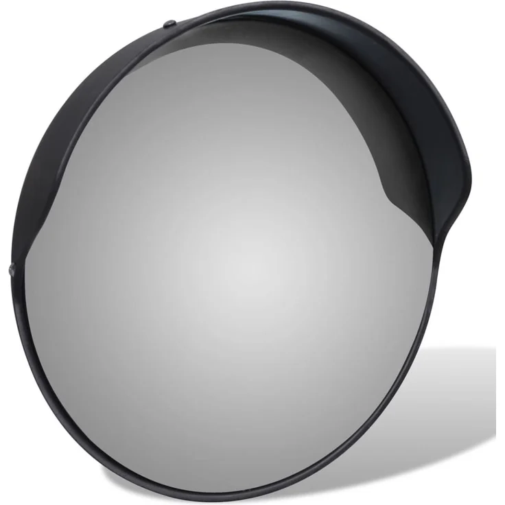 vidaXL Verkehrsspiegel Konvex PC-Kunststoff Schwarz 30 cm Outdoor 141679 – Bild 3
