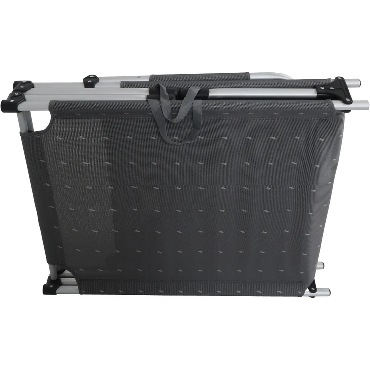 greemotion XXL Liege Lucca, klappbar, 5-fach verstellbare Rückenlehne, ergonomisch, Aluminium, wetterfest, leicht, Textilene, grau – Bild 8