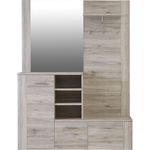 FORTE Big Bang Kleiderpaneel, Holzwerkstoff, Beige/Braun, 155,2 x 200 x 41,6 cm