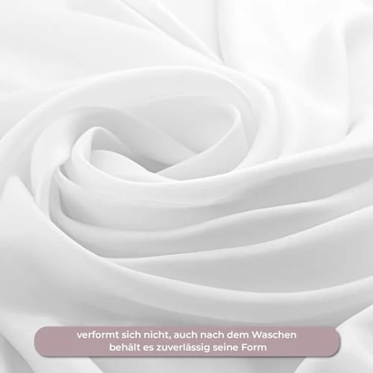 Bettlaken ohne Gummizug Baumwolle 180x220 cm - Bed Sheets Betttuch ohne Gummi und Laken Bedsheets Baumwollstoff weiß und Kochfest mit Oeko-Tex-Zertifikat 180x220 – Bild 3