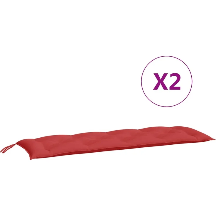 vidaXL Gartenbank-Auflagen 2 Stk. Rot 150x50x7 cm Oxford-Gewebe 361703 – Bild 4