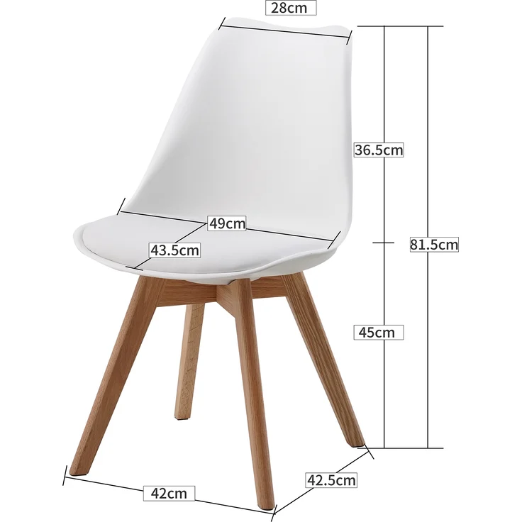 Albatros Esszimmerstühle 4er Set AARHUS, Grau - Beine aus Buche Massiv-Holz, Skandinavisches Retro-Design, bequemer Schalenstuhl - Eleganter Küchenstuhl, Stuhl Esszimmer für Esstisch – Bild 6