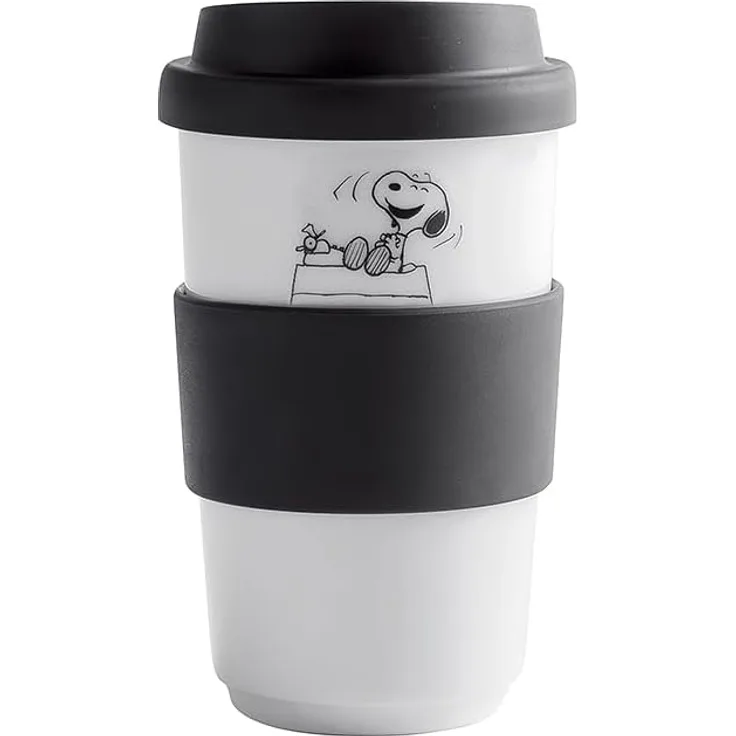 KAHLA Coffee-to-go-Becher fillit Becher 0,40 l Peanuts + Trinkdeckel, Porzellan, einwandig, Made in Germany
