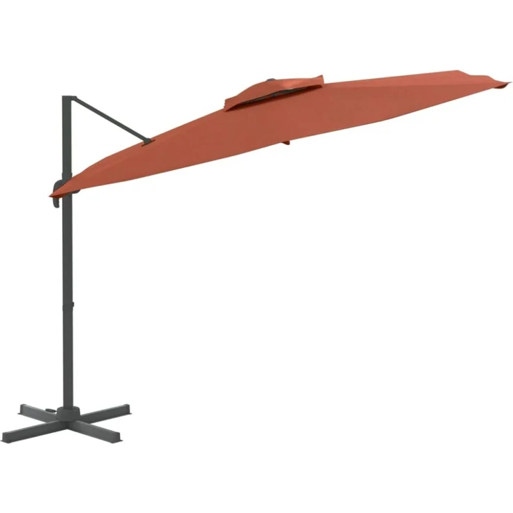 vidaXL Ampelschirm mit Doppeldach Terrakotta 400x300 cm 319958 – Bild 7