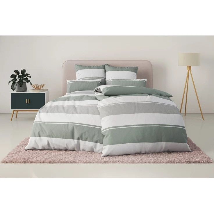 Home affaire Bettwäsche Yonne, Renforcé, 2 teilig, in frischen Farben, gestreifte Bettwäsche, ab Gr. 135x200 cm – Bild 1