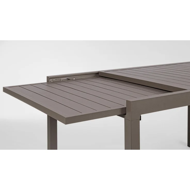 Gartenesstisch Pelagius aus Aluminium, ausziehbar und wetterfest, Coffee braun, für 8-10 Personen – Bild 6
