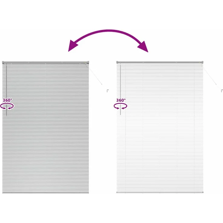 vidaXL Balkenjalousien Silber 220 x 140 cm Aluminium 42005955 – Bild 11