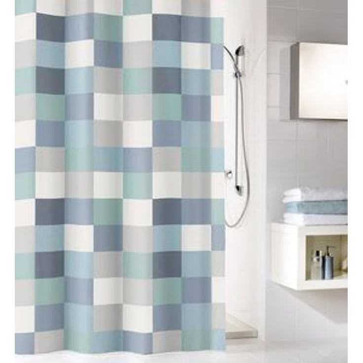 Kleine Wolke Duschvorhang Check Breite 180 cm (1-tlg), inklusive Duschvorhangringe – Bild 4