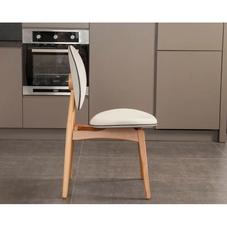 Skye Decor 'Touch - Oak, Beige' Stuhlset (2-teilig), Eiche / Beige, 52 x 91 x 44 cm – Bild 2