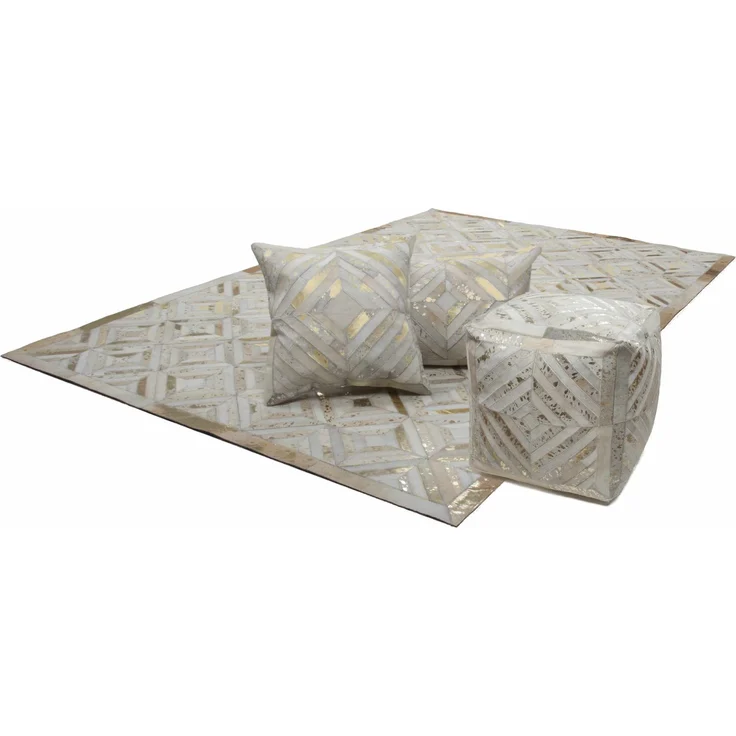 Spark Pouf 410 Elfenbein / Gold 45cm x 45cm – Bild 4