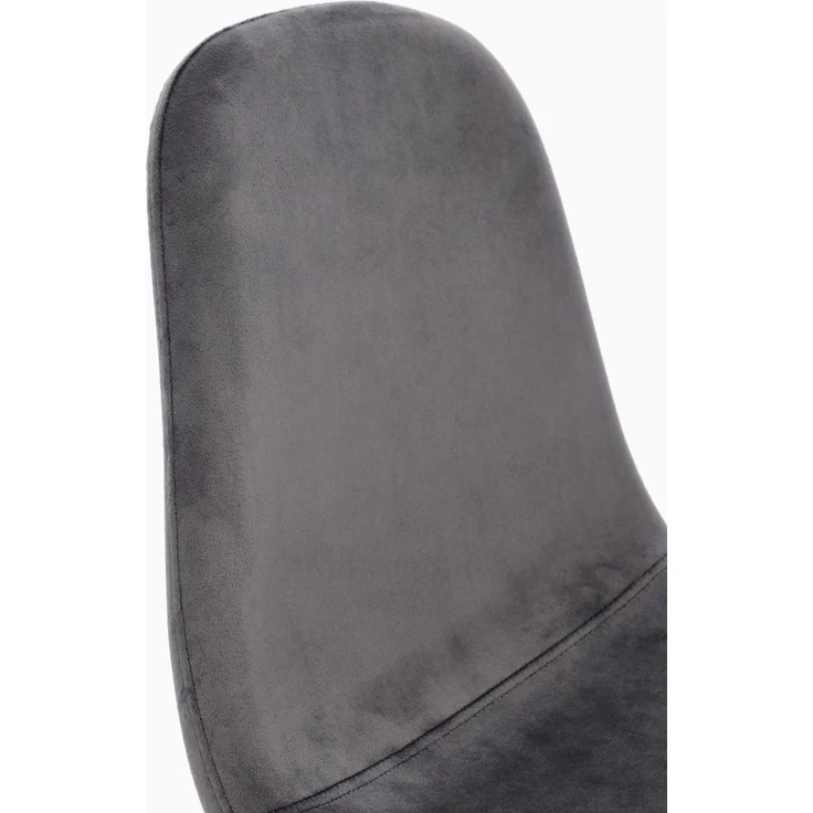 Esszimmerstuhl New Irelia aus Samt, modern gepolstert, Dunkelgrau, 4er-Set, Metallgestell – Bild 5