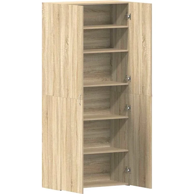 vidaXL Schuhschrank mit Regal Braun 80 x 35,5 x 180 cm Holzwerkstoff 3333838 – Bild 4